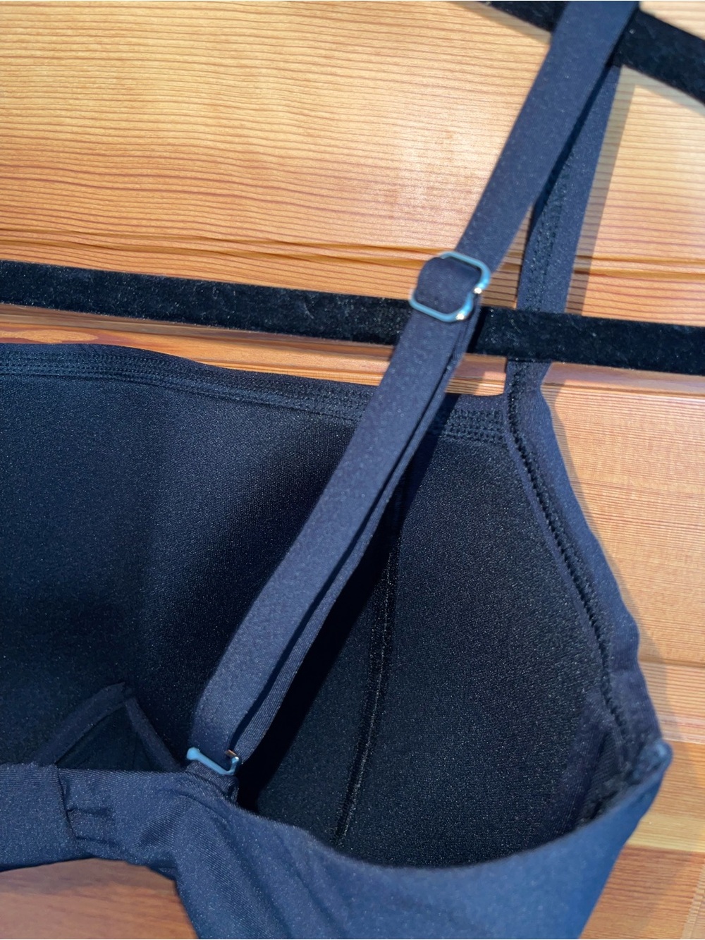 Birdsong EcoOnyx Black Bikini Bralette w/ Adjustable Straps - NWT - 36H - Picture 6 of 9